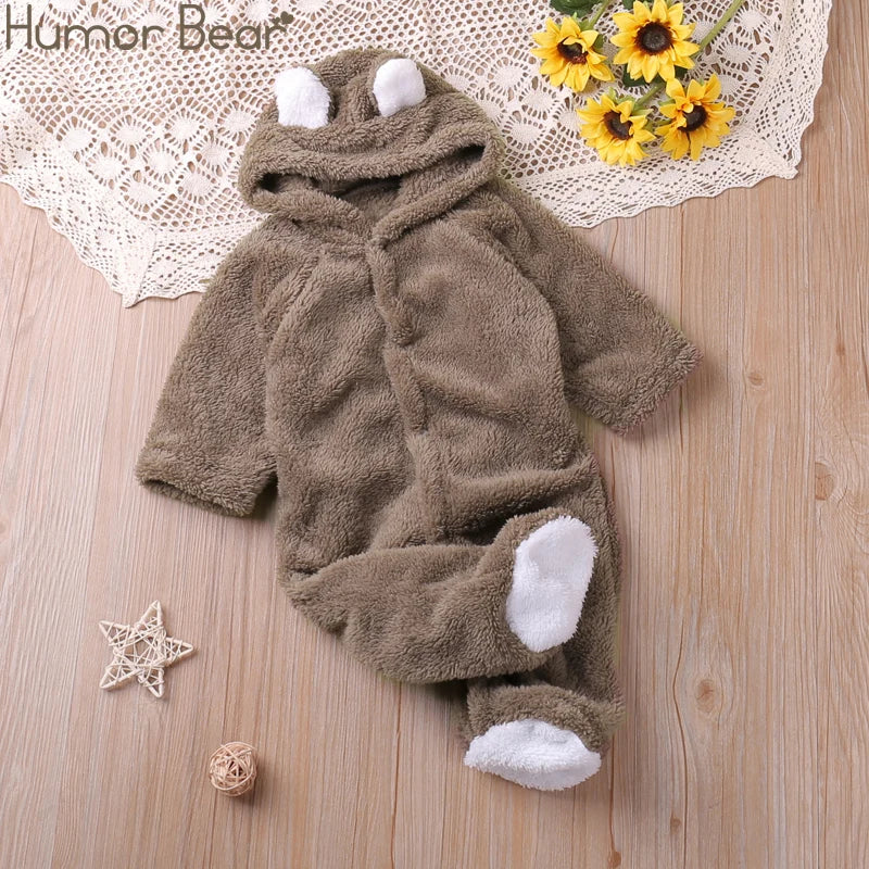 Humor Bear Autumn Cartoon Baby Romper