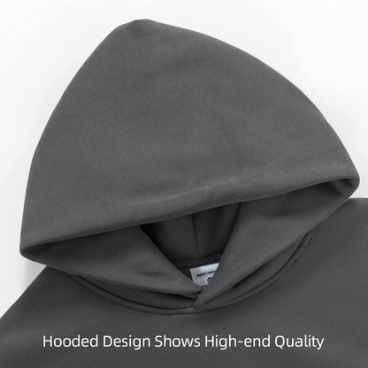 Heavyweight Cotton Velvet Hooded Pullover Sweatshirt for Men & Women