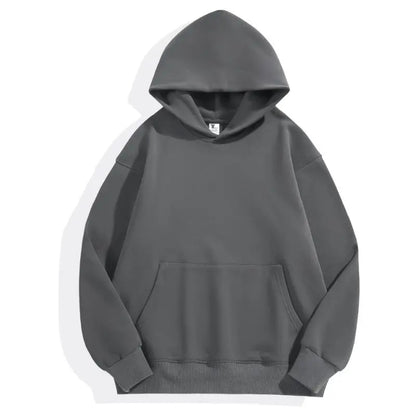 Heavyweight Cotton Velvet Hooded Pullover Sweatshirt for Men & Women