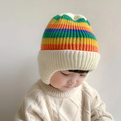 Cute Bear Ear Baby Wool Hat – Warm Knitted Winter Hat for Children