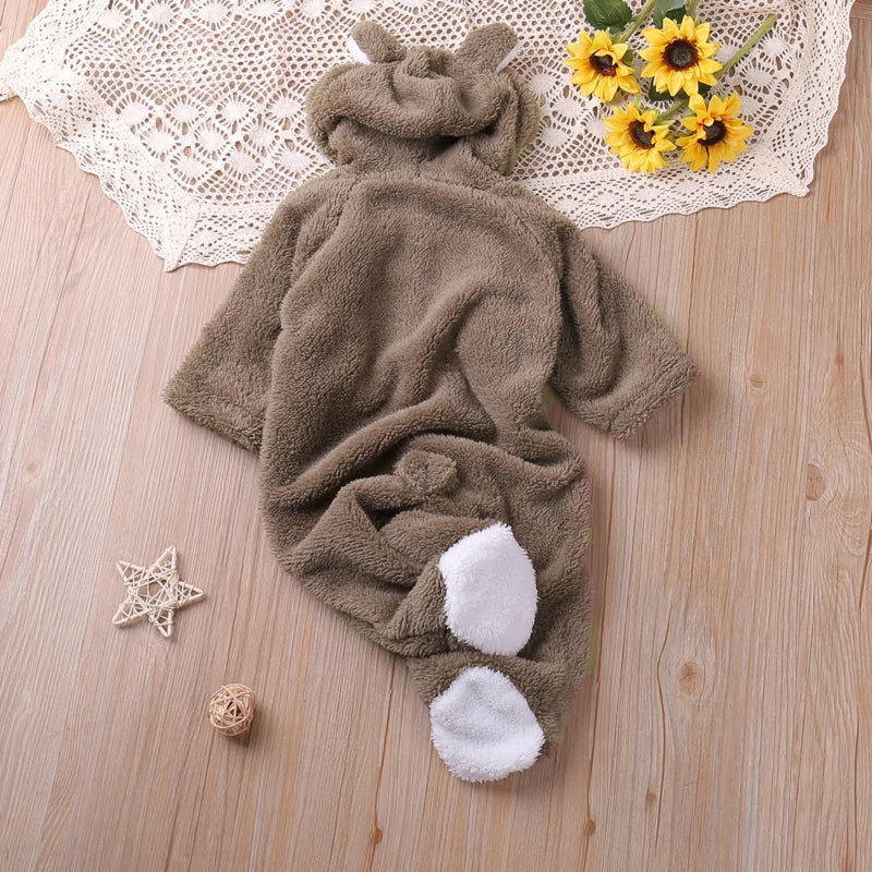 Humor Bear Autumn Cartoon Baby Romper