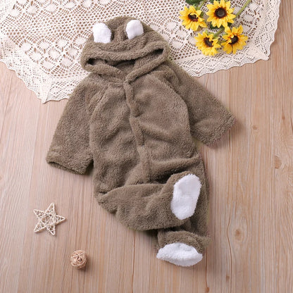 Humor Bear Autumn Cartoon Baby Romper