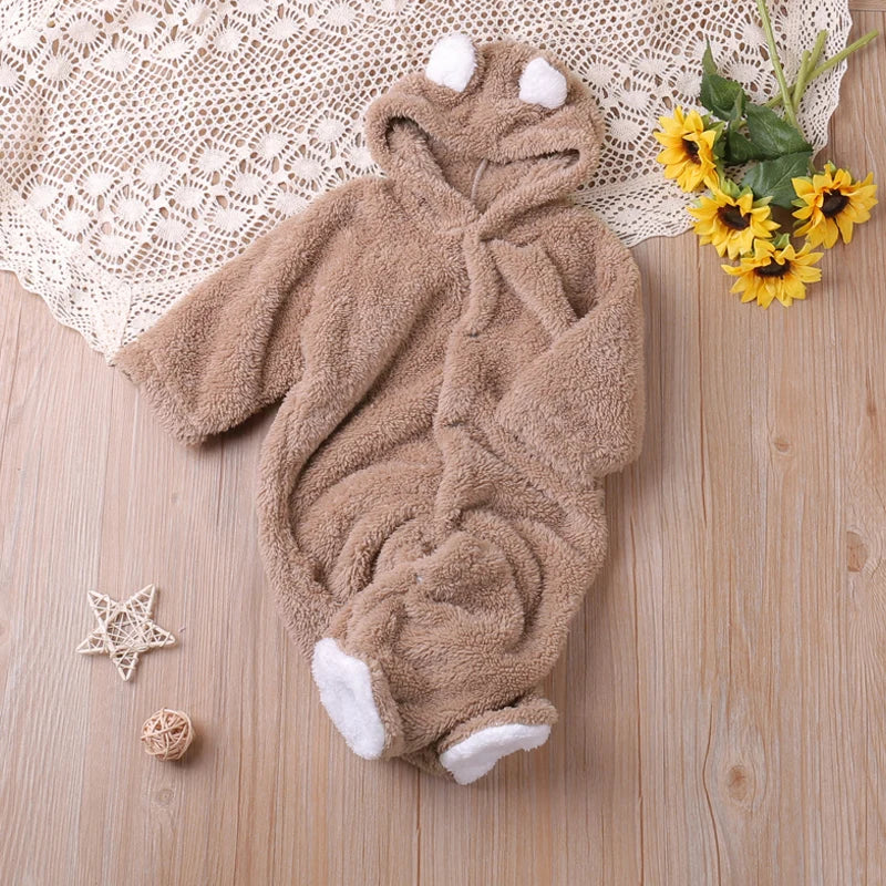 Humor Bear Autumn Cartoon Baby Romper